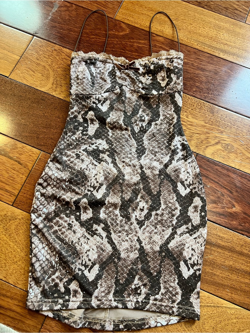 Windsor Snakeskin Minidress, XS